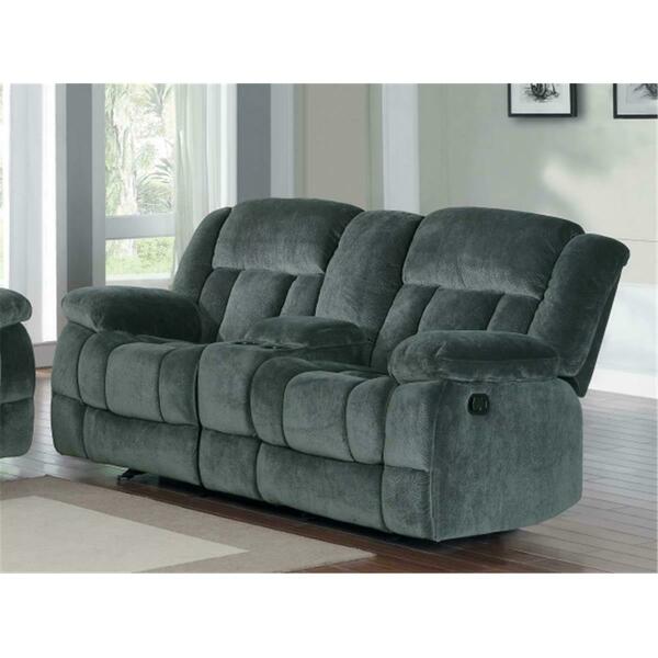 Home Elegance Laurelton Double Reclining Love Seat In Chocolate 9636CC-2